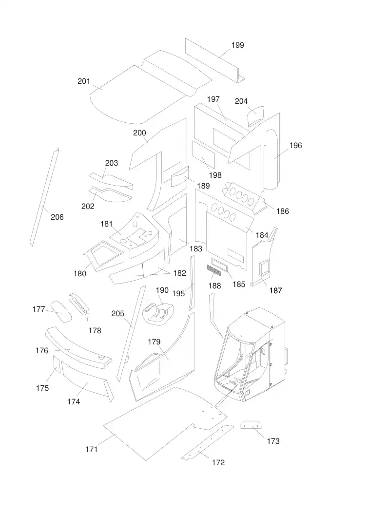 55060881e1 550 608 8111 CABIN - Sandvik Technical Drawing