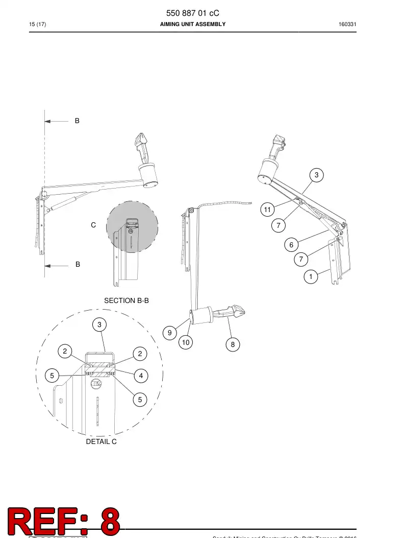 55060915b 550 609 15b Sighting Unit - Sandvik Technical Drawing