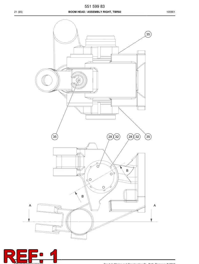 55060932 550 609 32 Body - Sandvik Technical Drawing