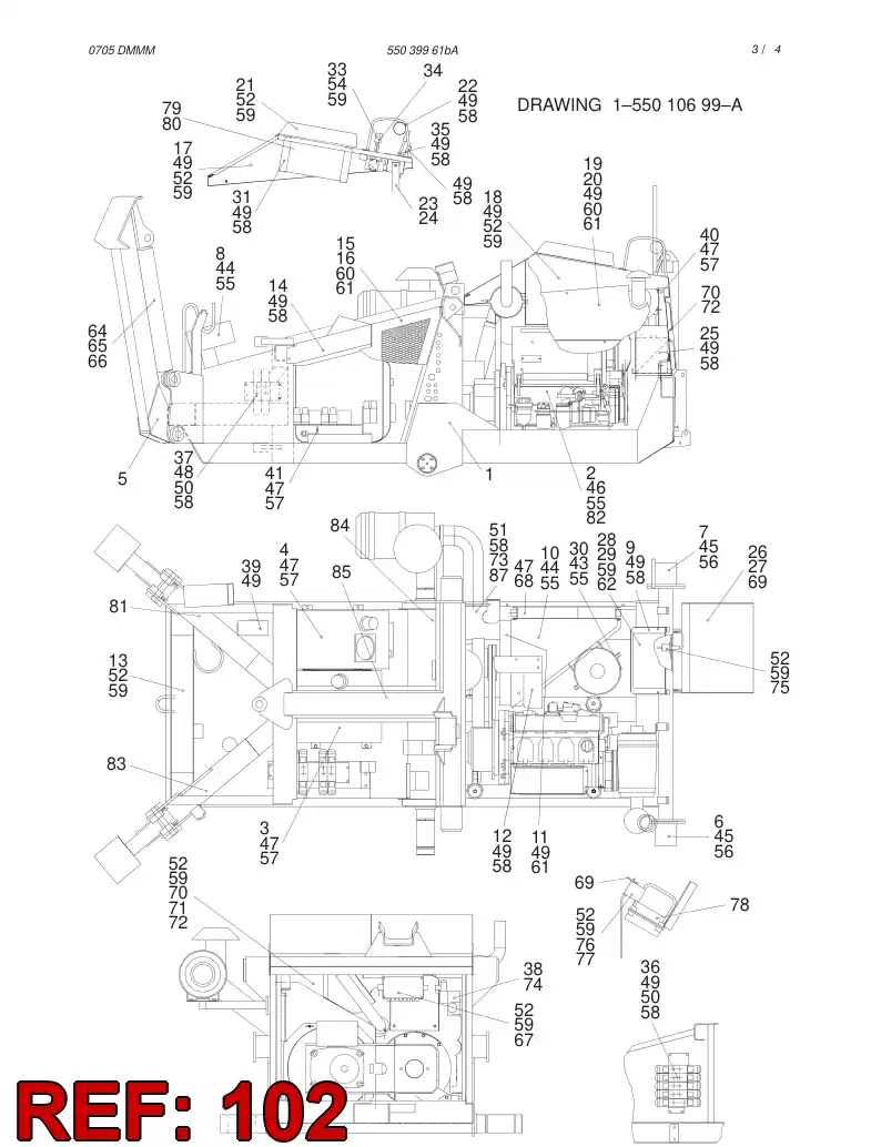 55061035 550 610 35 VALVE - Sandvik Technical Drawing