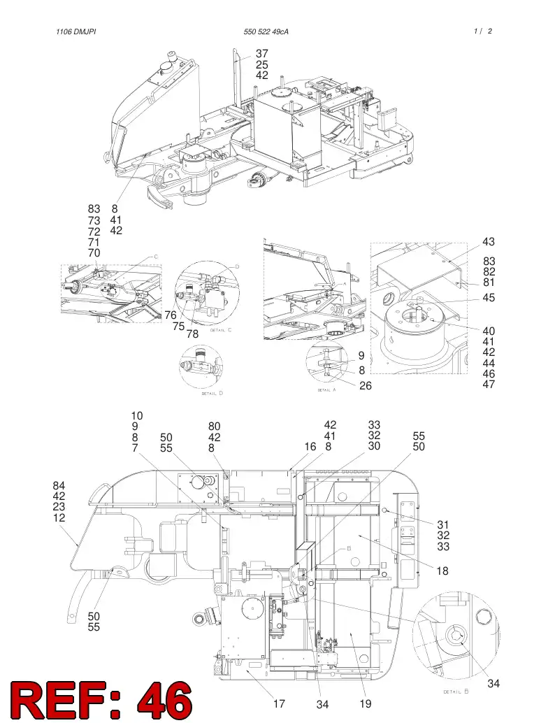55061236 550 612 36 Plate - Sandvik Technical Drawing