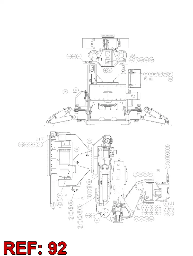 55061263 550 612 63 PLATE - Sandvik Technical Drawing