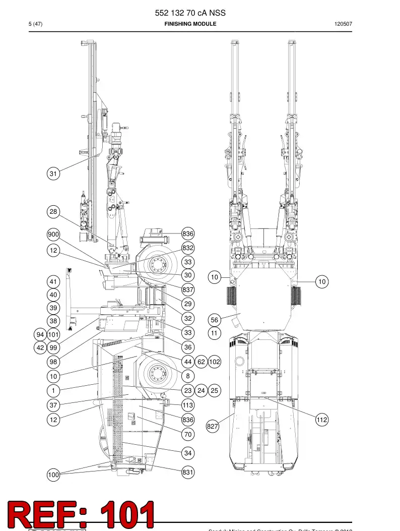 55061342a 550 613 42a Label, Instruction - Sandvik Technical Drawing