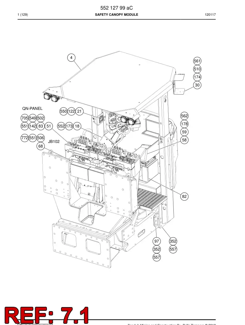 55061374 550 613 74 Wheel - Sandvik Technical Drawing