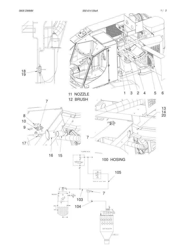 55061459bB 550 614 59bB DUST VACUUM CLEANER - Sandvik Technical Drawing