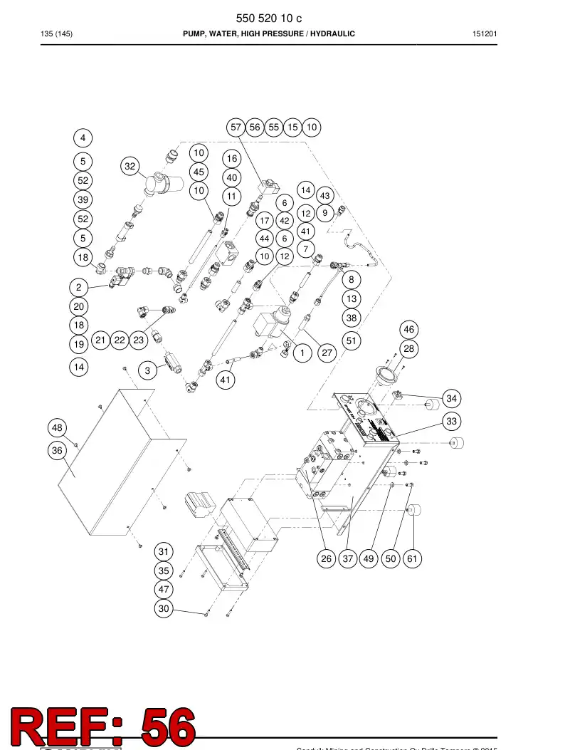 55061463 550 614 63 Valve - Sandvik Technical Drawing