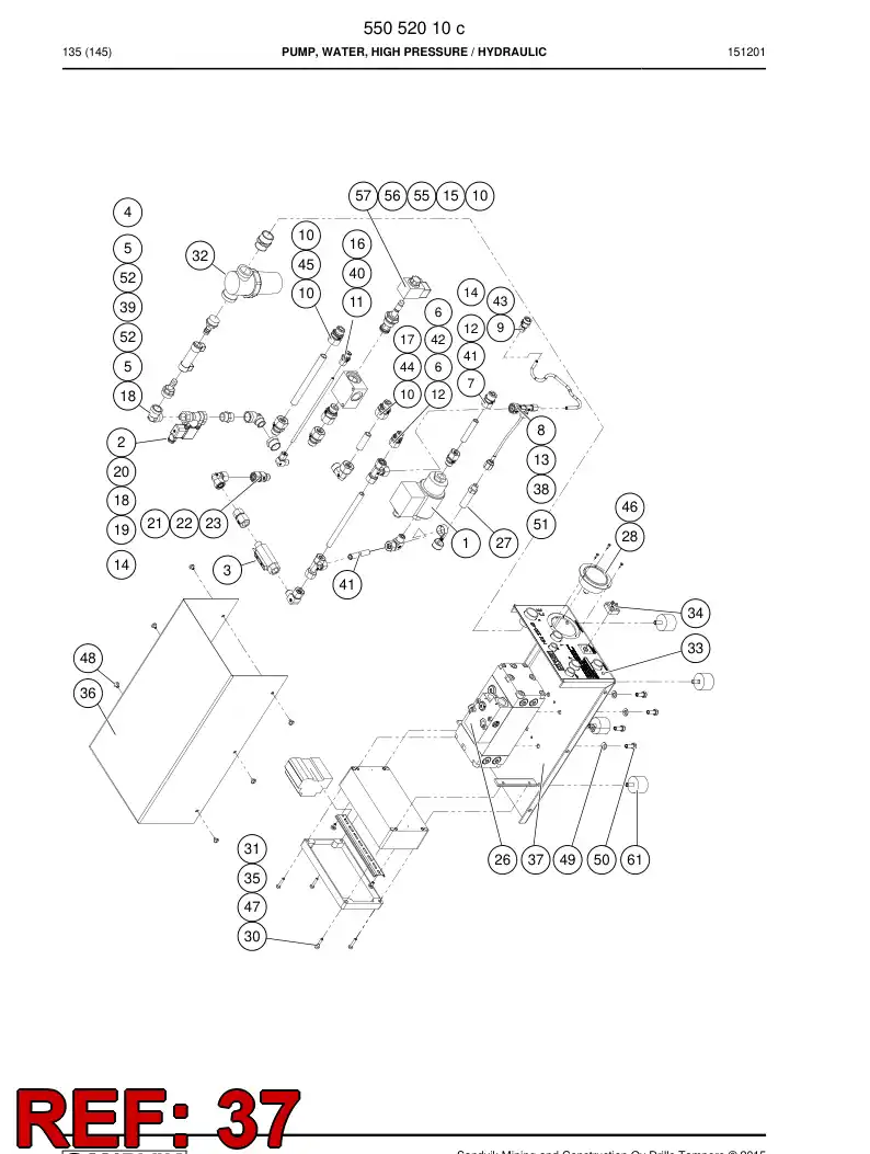 55061464 550 614 64 Frame - Sandvik Technical Drawing