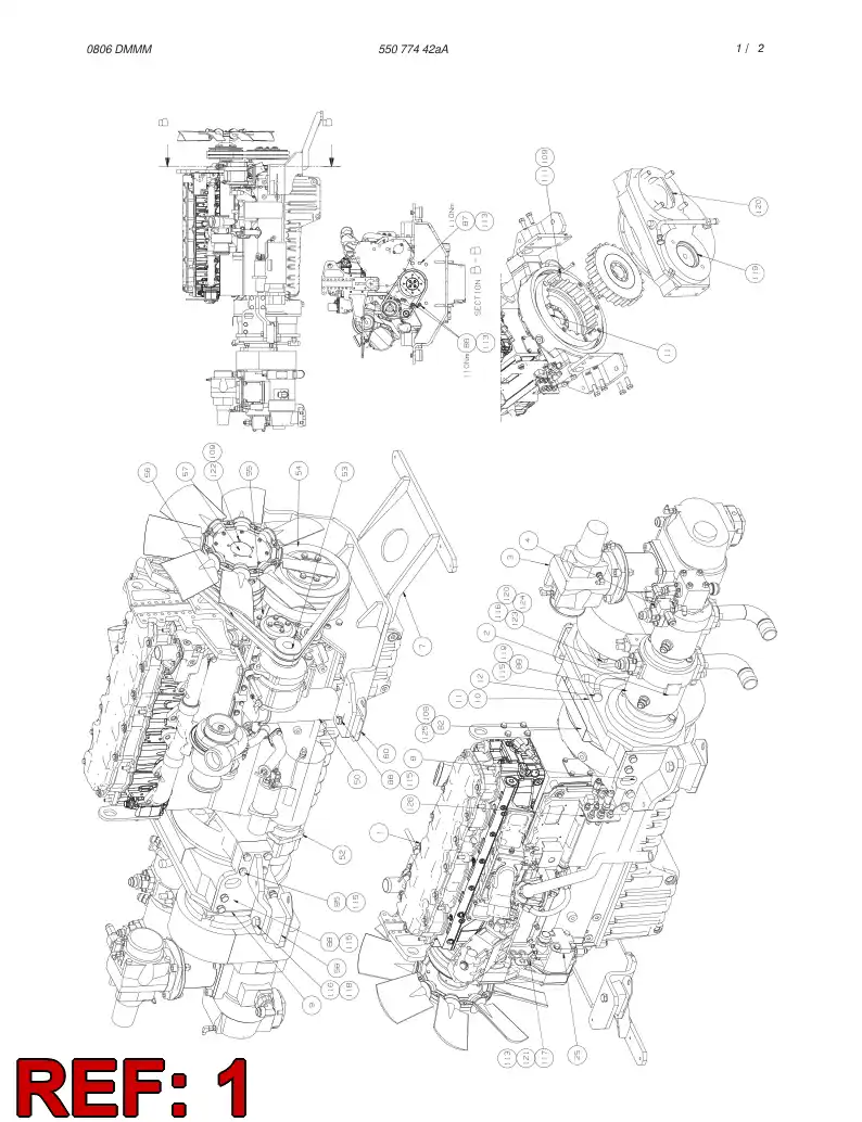 55061467 550 614 67 Engine - Sandvik Technical Drawing
