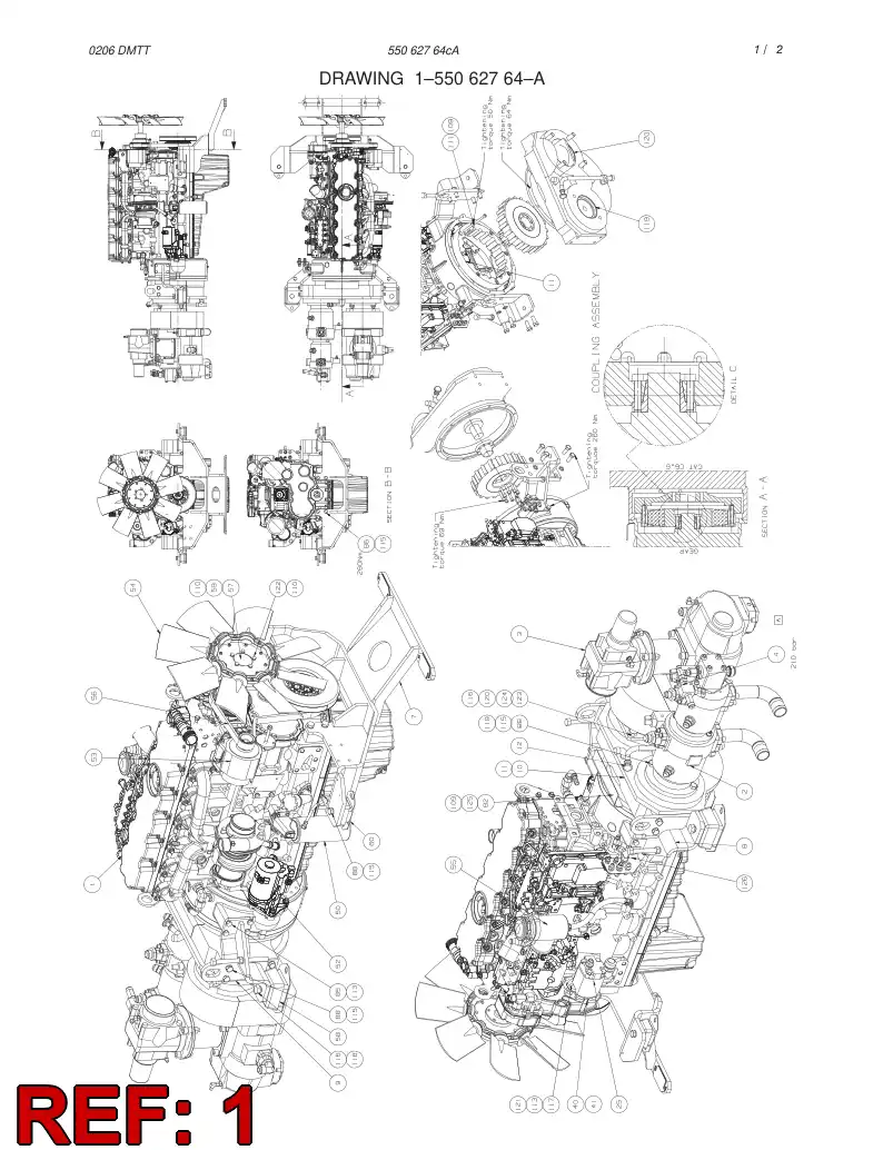 55061468 550 614 68 ENGINE - Sandvik Technical Drawing