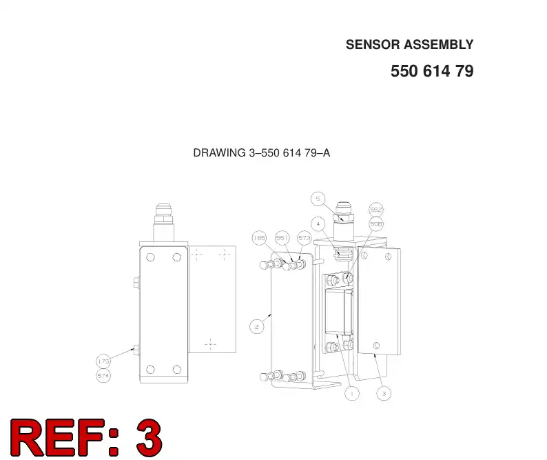 55061477 550 614 77 BRACKET - Sandvik Technical Drawing