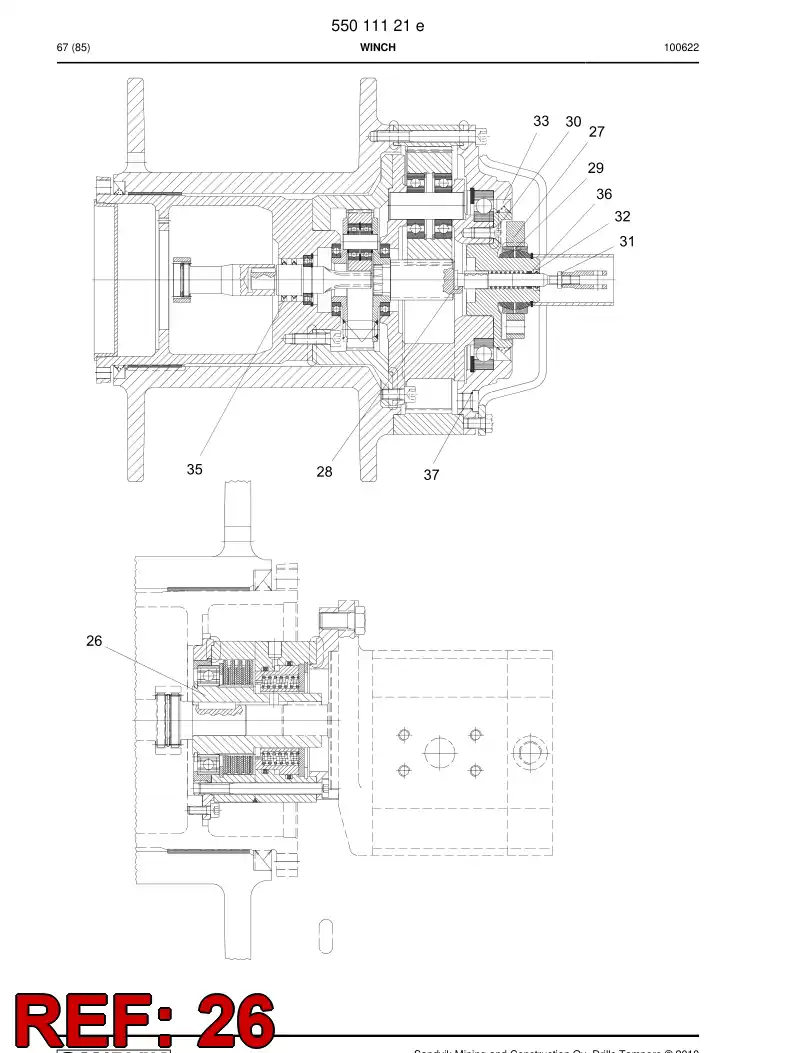55061572a 550 615 72a Lamella set - Sandvik Technical Drawing