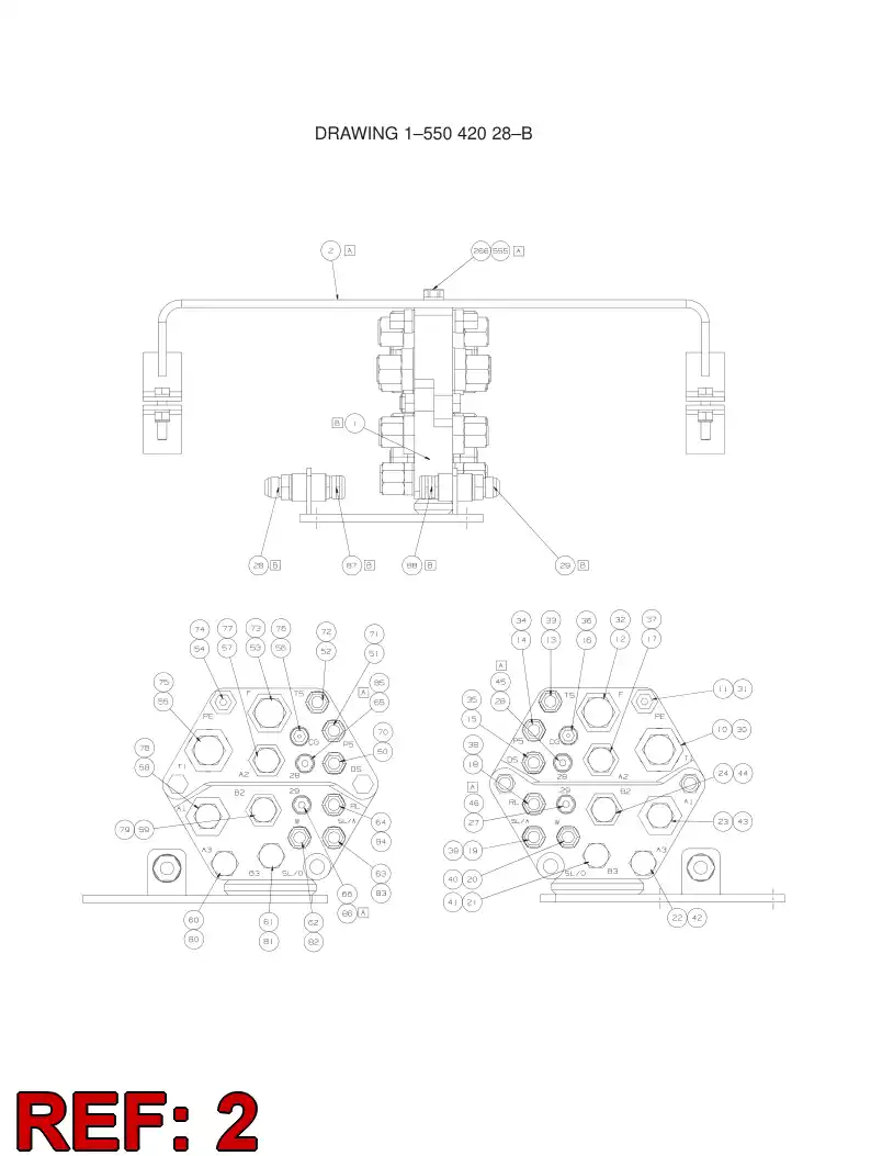 55061579 550 615 79 SUPPORTING BLOCK - Sandvik Technical Drawing