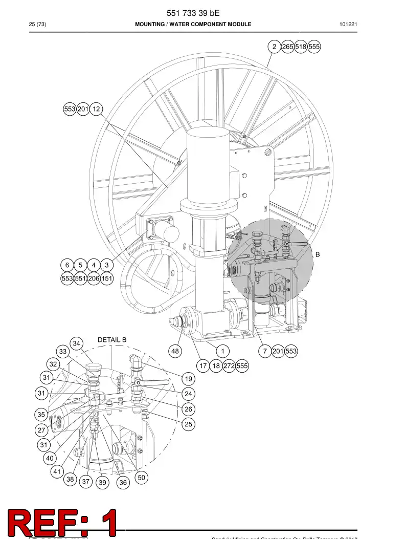 55061636 550 616 36 Bracket - Sandvik Technical Drawing