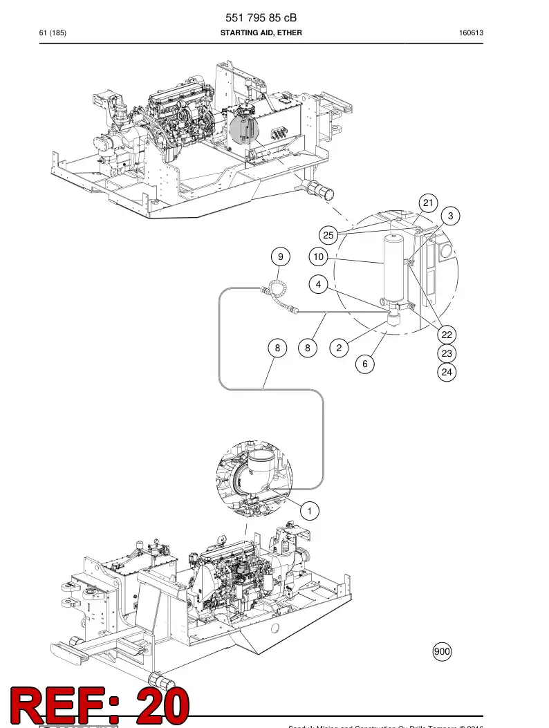 55061669 550 616 69 Valve - Sandvik Technical Drawing