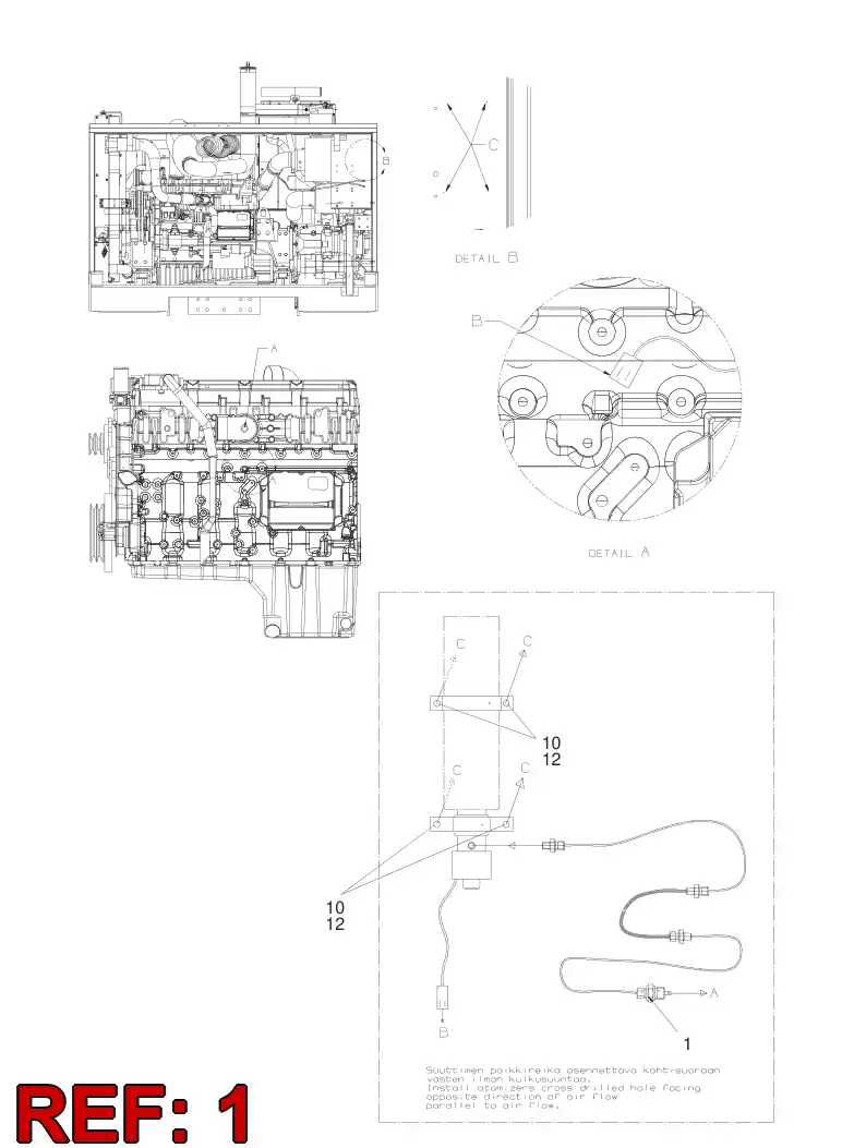 55061686 550 616 86 STARTING AID ETHER - Sandvik Technical Drawing
