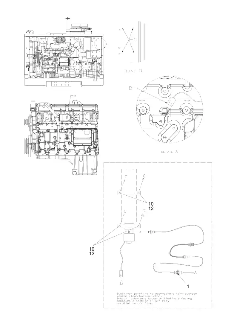 55061690a 550 616 90a STARTING AID ETHER - Sandvik Technical Drawing