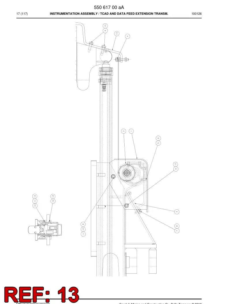 55061705 550 617 05 Plate - Sandvik Technical Drawing