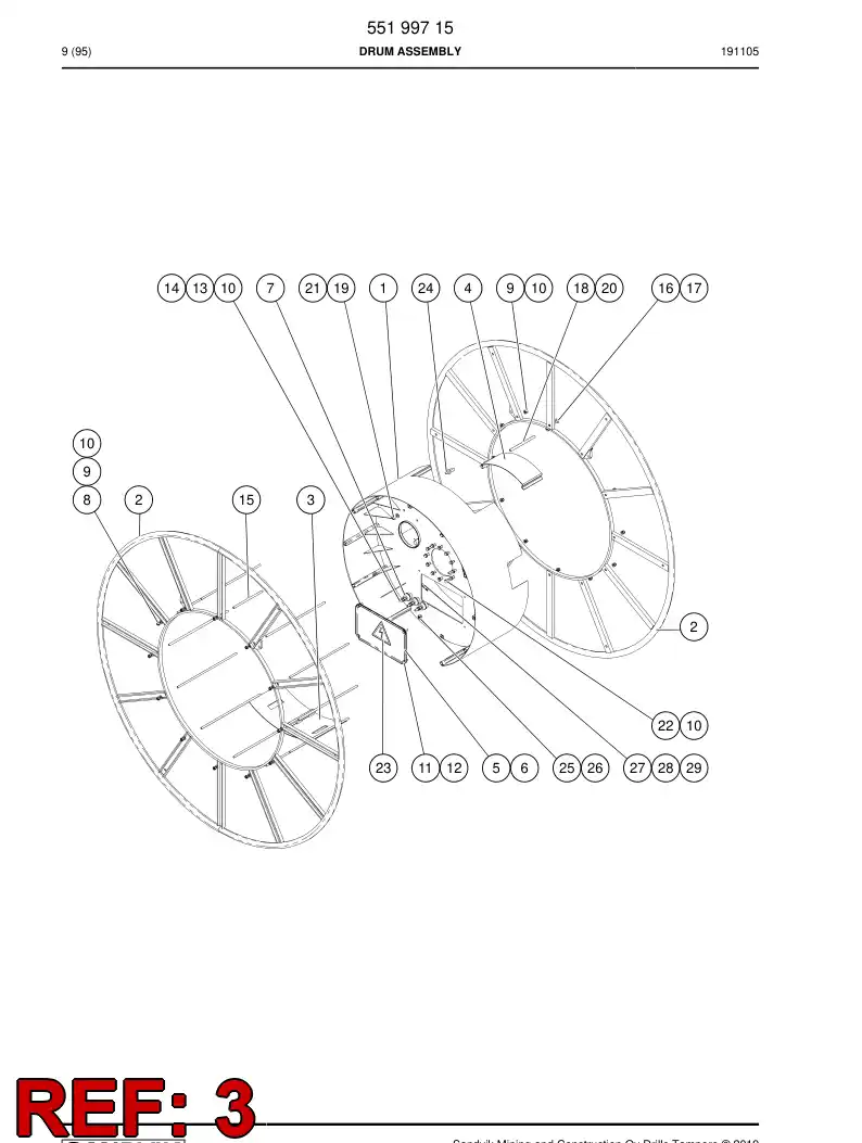 55061742 550 617 42 Cover - Sandvik Technical Drawing