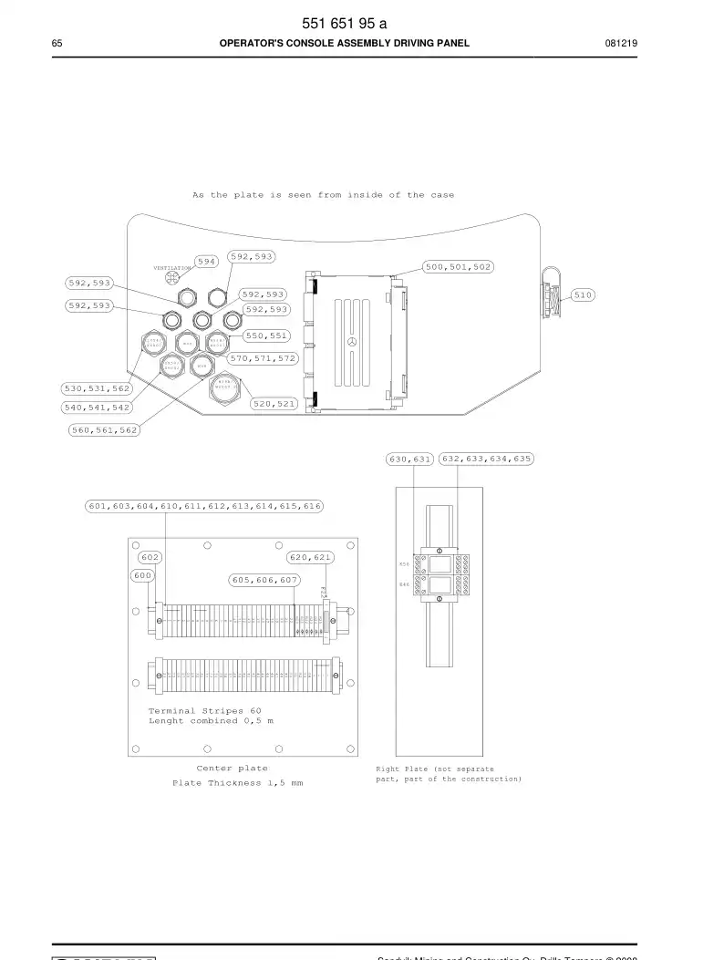 55061767a 550 617 67a Programmed electronic assembly - Sandvik Technical Drawing