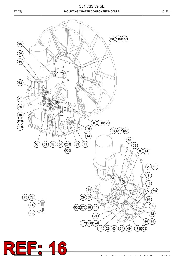 55061810 550 618 10 Distributor - Sandvik Technical Drawing