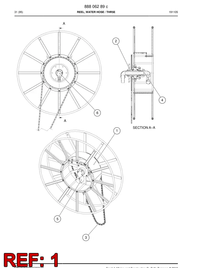55061854 550 618 54 Drum - Sandvik Technical Drawing