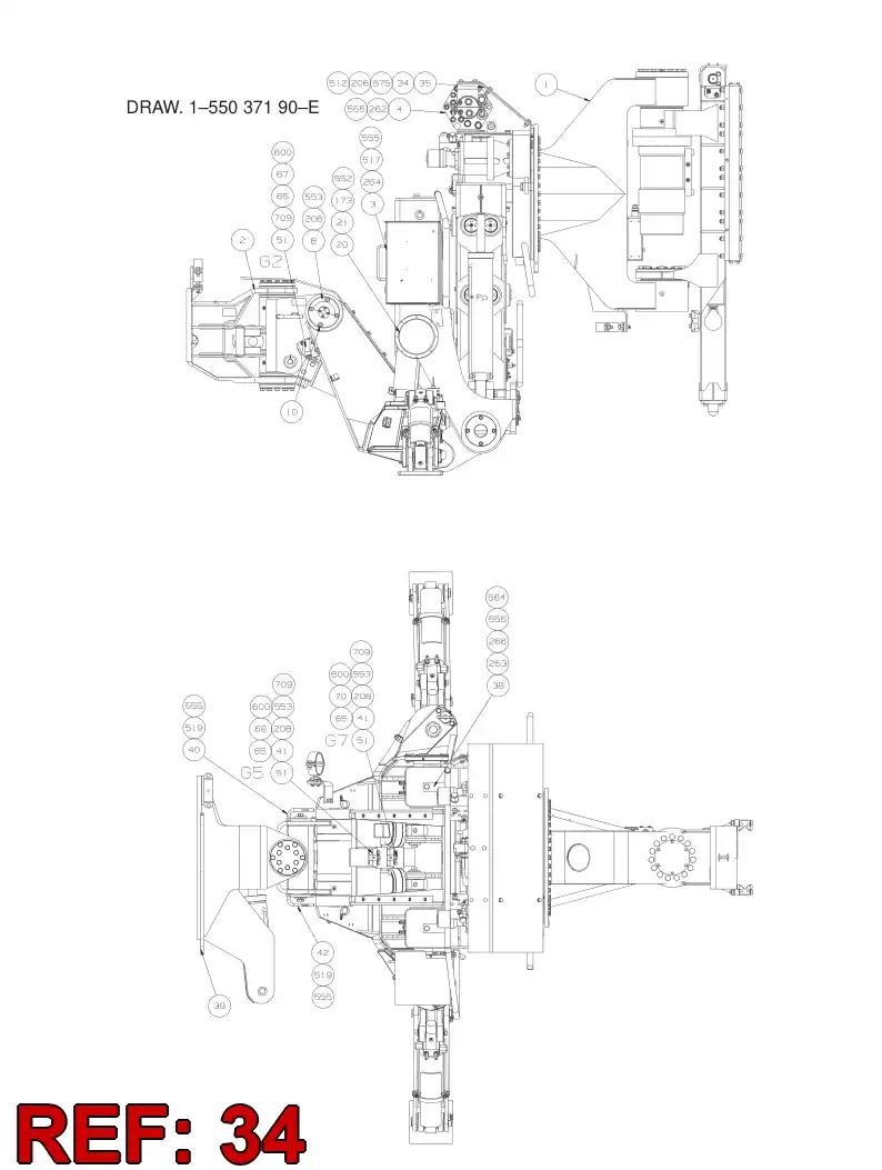 55062051 550 620 51 Cover, Rubber - Sandvik Technical Drawing