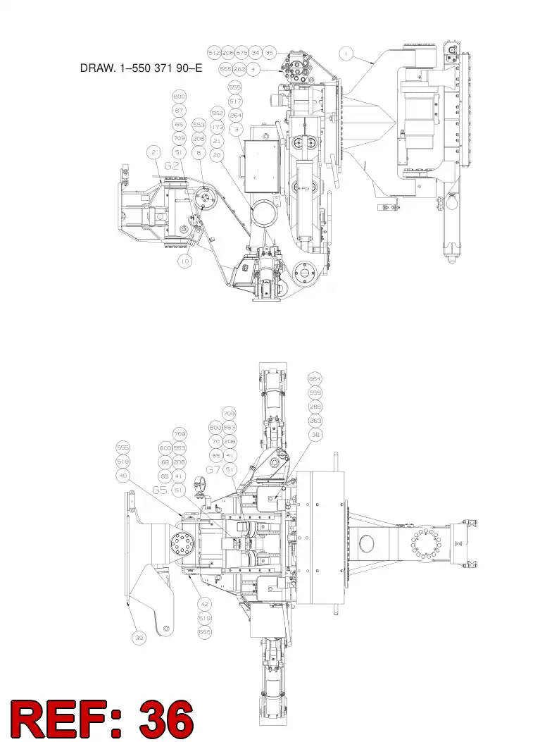 55062061 550 620 61 PLATE - Sandvik Technical Drawing