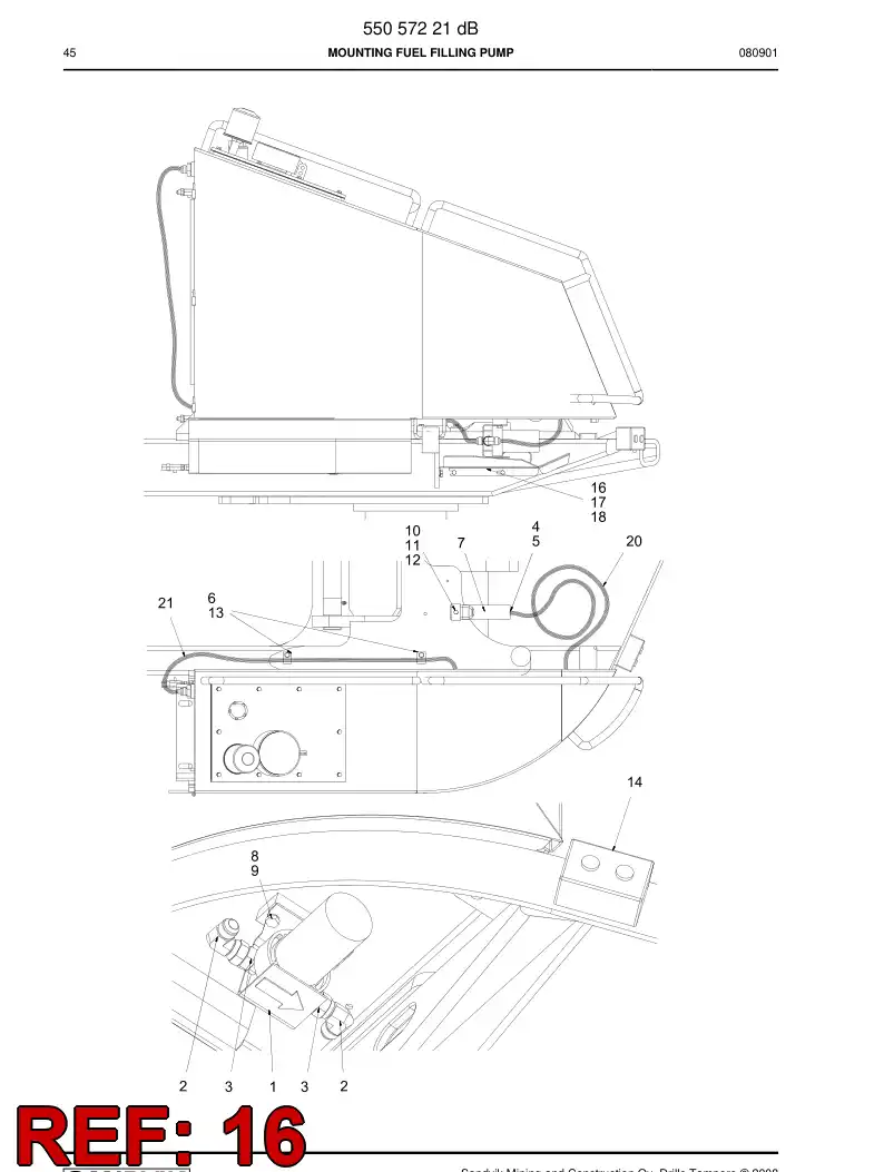 55062076a 550 620 76a Guard - Sandvik Technical Drawing