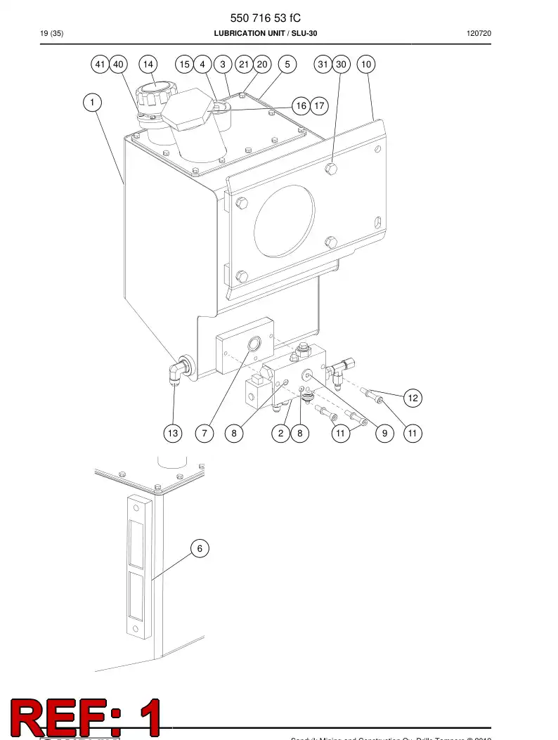 55062193a 550 621 93a Welding assembly - Sandvik Technical Drawing