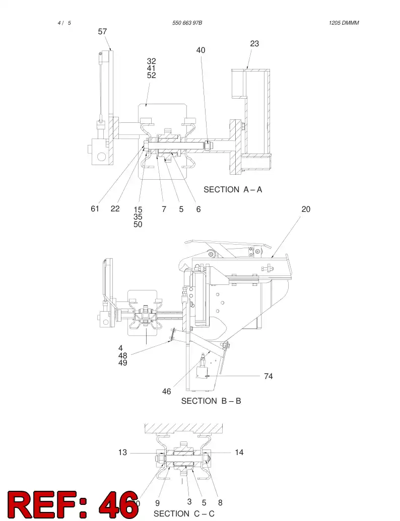 55062251 550 622 51 Hose support - Sandvik Technical Drawing