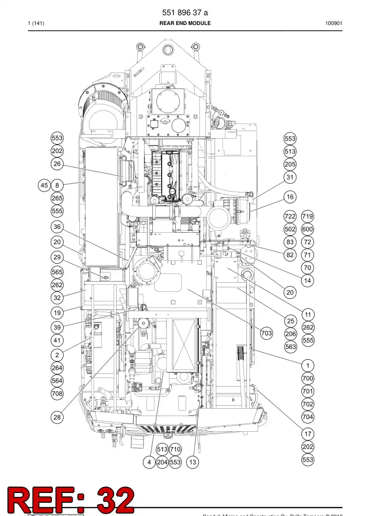 55062274 550 622 74 Cover plate - Sandvik Technical Drawing