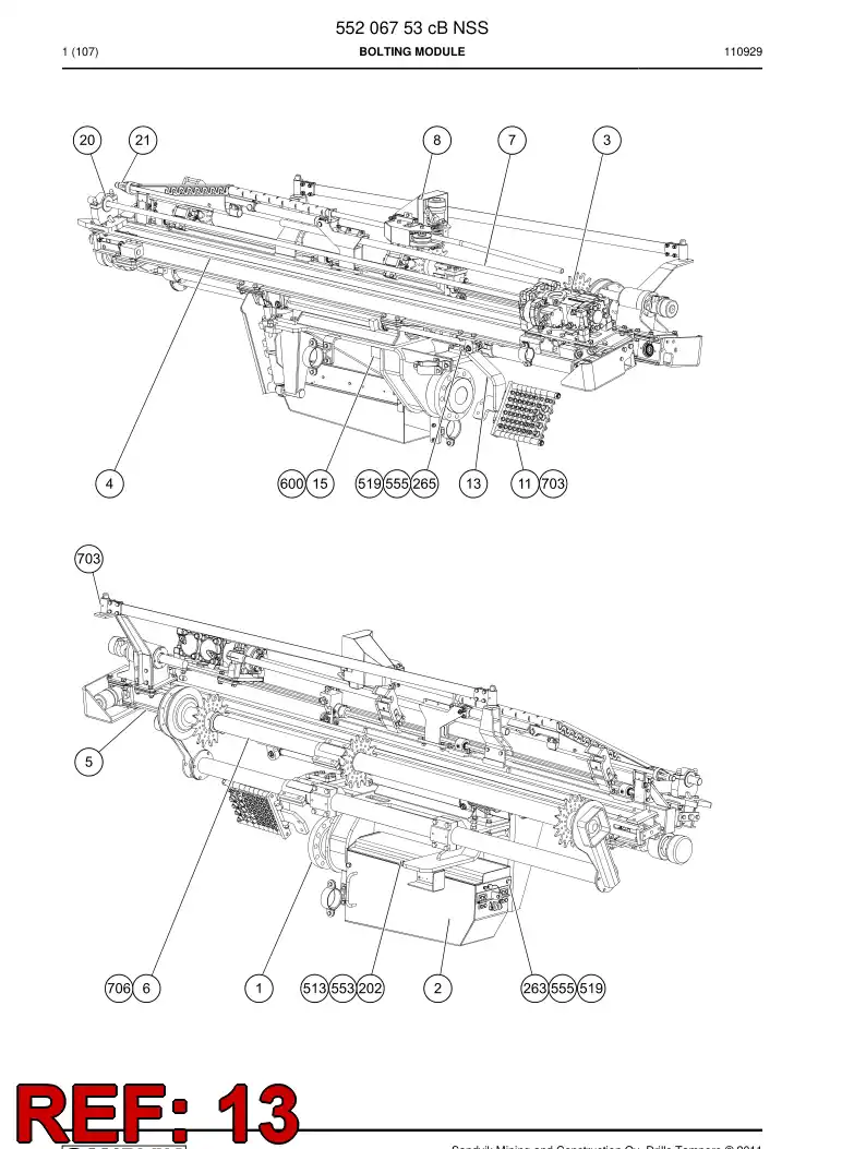 55062337 550 623 37 Bracket - Sandvik Technical Drawing