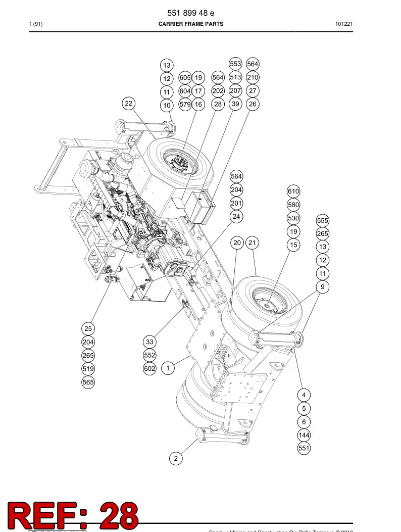 55062348 550 623 48 Bracket - Sandvik Technical Drawing