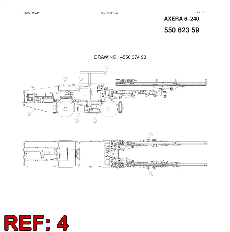 55062353 550 623 53 DRILLING MODULE - Sandvik Technical Drawing