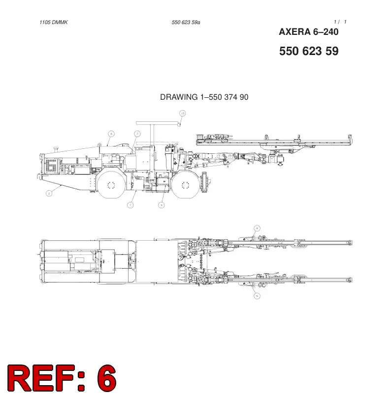 55062355 550 623 55 FINISHING MODULE - Sandvik Technical Drawing