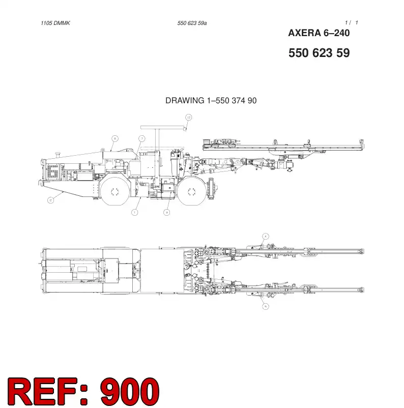 55062358 550 623 58 SEPARATE PARTS - Sandvik Technical Drawing