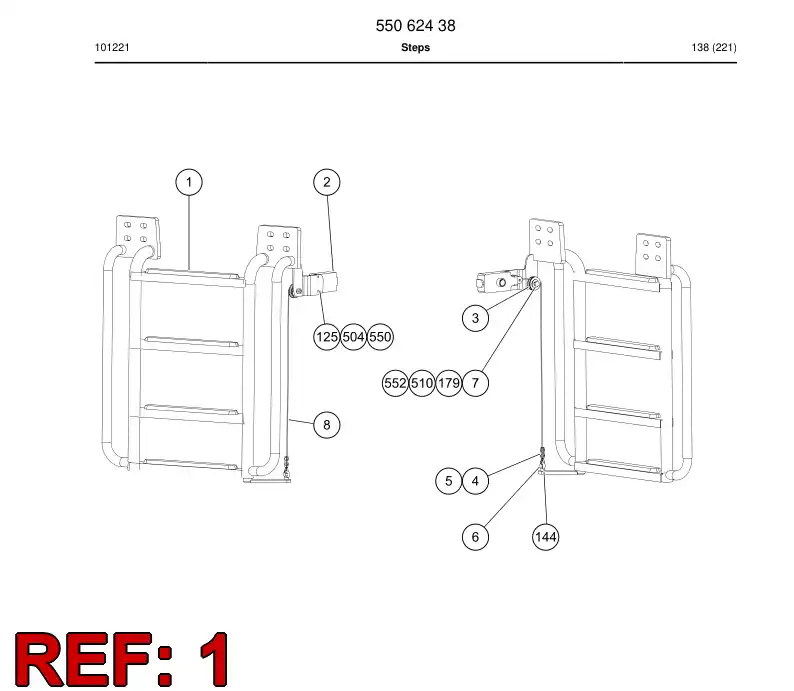 55062436 550 624 36 Steps - Sandvik Technical Drawing