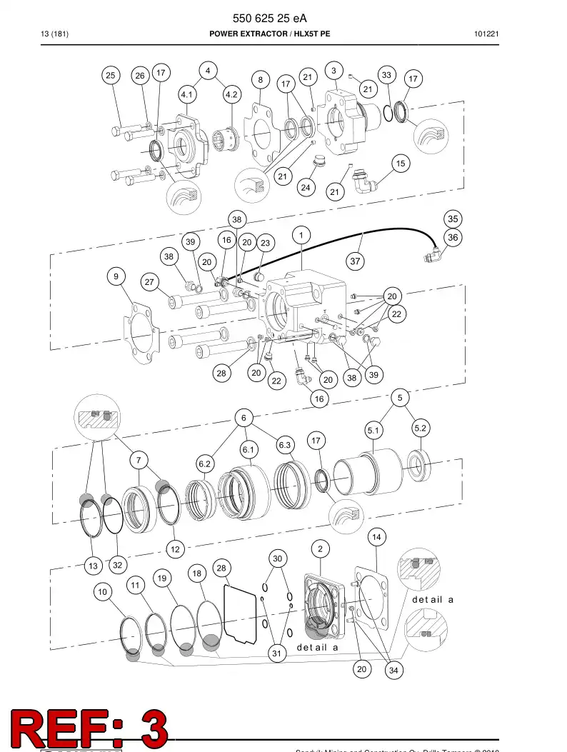 55062446 550 624 46 Seal housing - Sandvik Technical Drawing