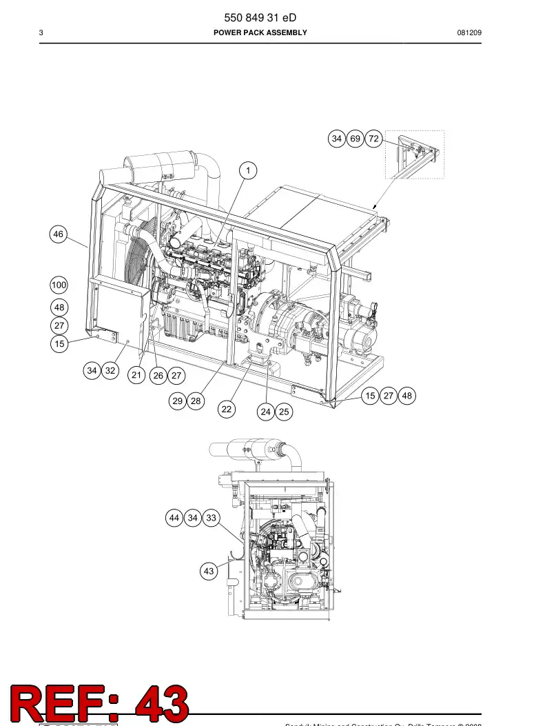 55062594 550 625 94 Supporting block - Sandvik Technical Drawing