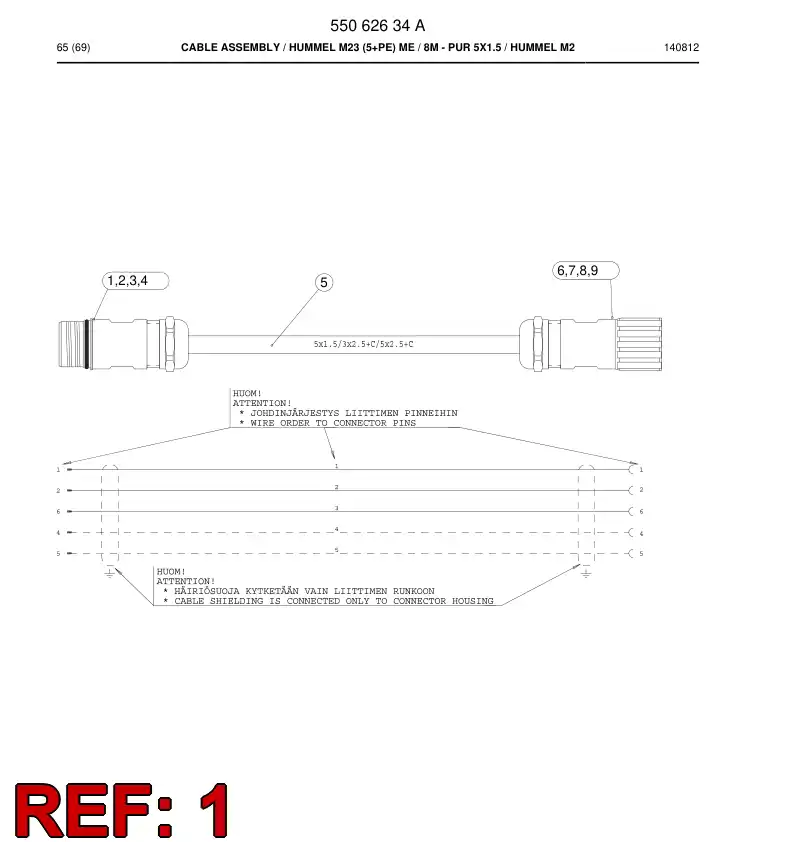 55062614a 550 626 14a Connector - Sandvik Technical Drawing