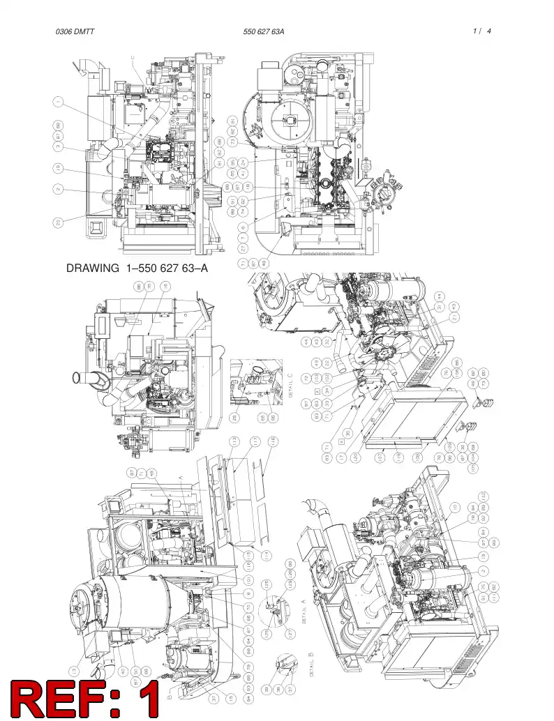 55062764 550 627 64 ENGINE ASSEMBLY - Sandvik Technical Drawing