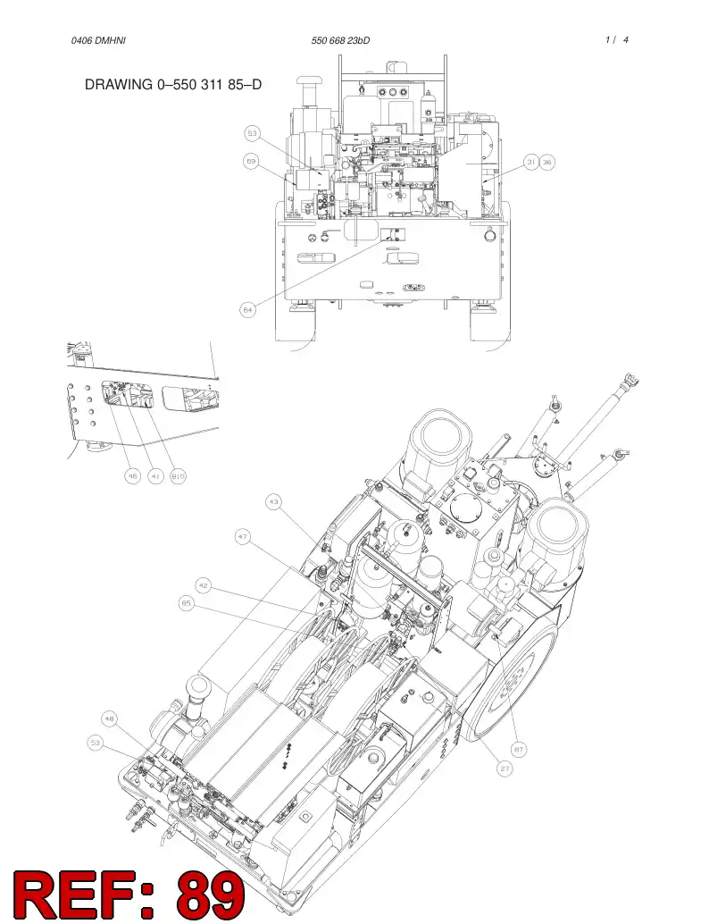 55062874 550 628 74 MOUNTING PLATE - Sandvik Technical Drawing