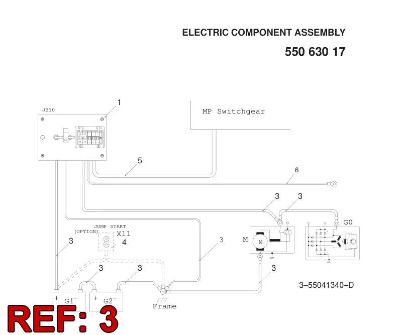 55063018 550 630 18 WIRING HARNESS ASSEMBLY - Sandvik Technical Drawing