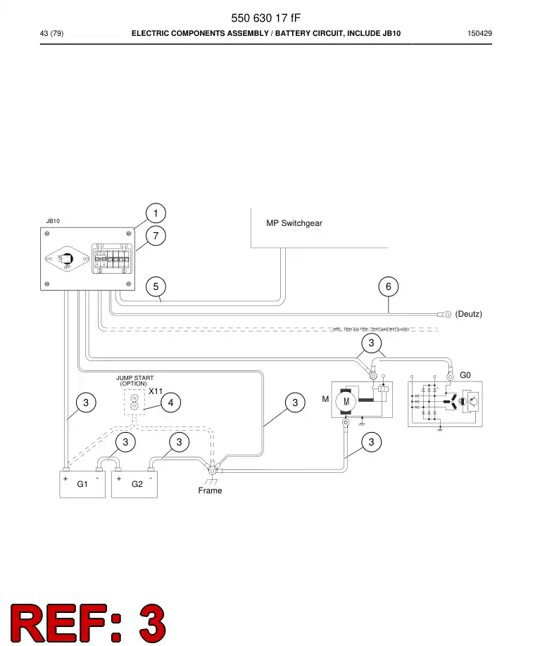 55063018f 550 630 18f Wiring Harness Assembly - Sandvik Technical Drawing