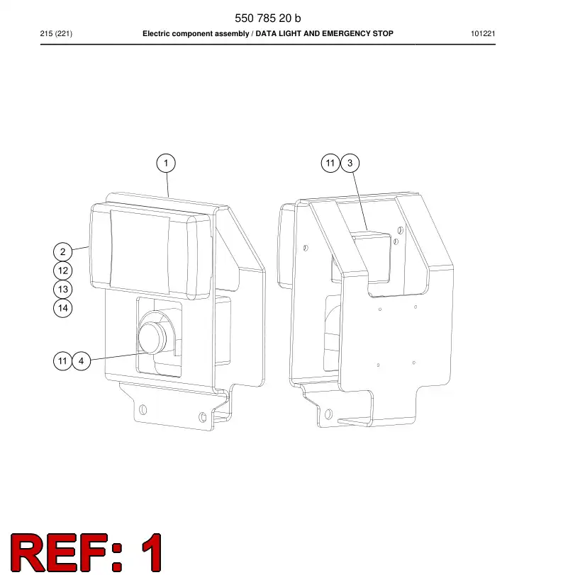 55063045 550 630 45 Bracket - Sandvik Technical Drawing