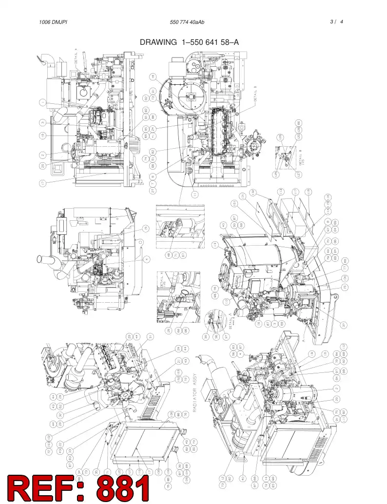 55063099 550 630 99 HOSE SET - Sandvik Technical Drawing