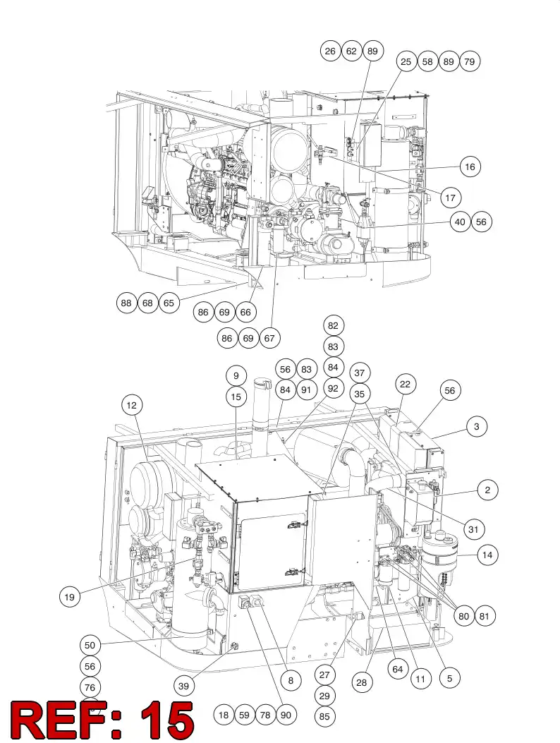 55063177 550 631 77 DUST COLLECTOR ASSY - Sandvik Technical Drawing