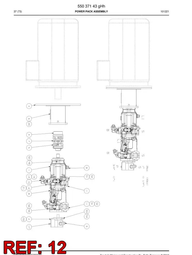55063214 550 632 14 Connecting piece - Sandvik Technical Drawing