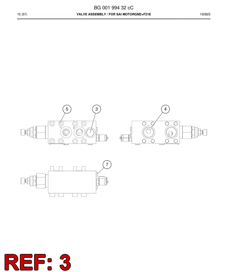 55063221a 550 632 21a Valve, Shuttle - Sandvik Technical Drawing