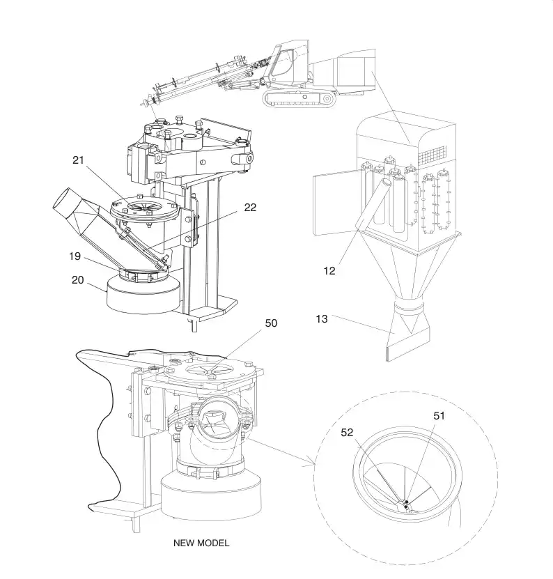 55063304c 550 633 04c SERVICE PARTS - Sandvik Technical Drawing